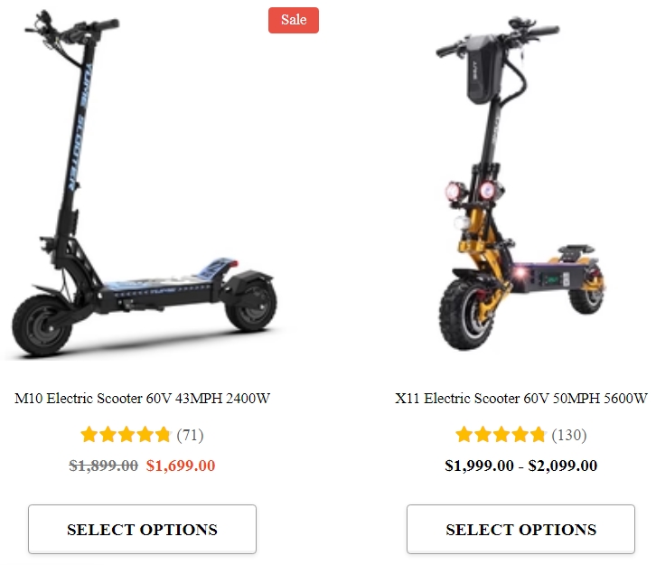 yume scooters list 1